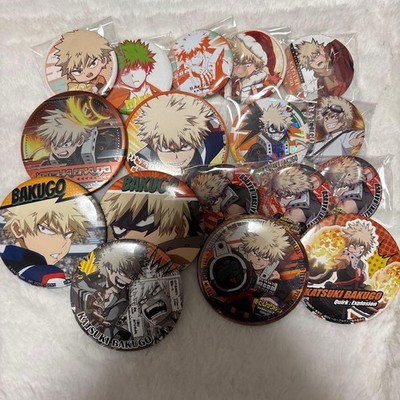 Bakugo Pin Set 18 Can Badges My Hero Academia with Cards Authentic Item
