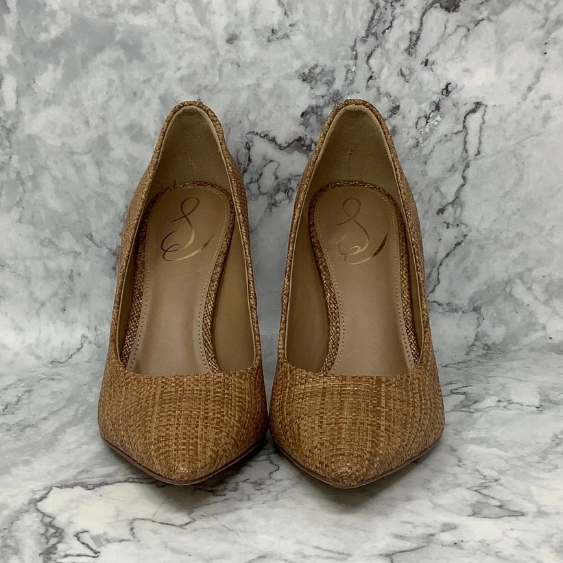 Sam Edelman Women's 7W Cuoio Weave Hazel Stiletto Heel Pumps Pointed Toe L14-32 - Image 2 of 4