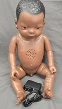 RealityWorks Real Care Baby 2 II Plus Doll (Male African American) + Adapter 