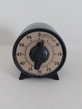 Vtg M H Rhodes Mark Time Mechanical 60 Minute Timer Model 56401. Works.