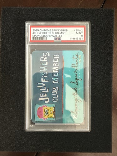 Spongebob Topps Chrome Jellyfishers Club Member PSA 9 SW-2