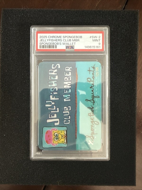 Spongebob Topps Chrome Jellyfishers Club Member PSA 9 SW-2 