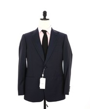 1,995 ARMANI COLLEZIONI - "G Line" Blue Geometric Dinner Jacket Blazer - 40R