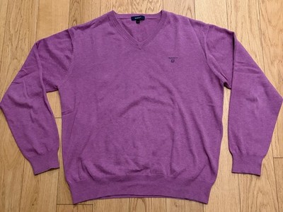 GANT Herren Pullover Gr XL Baumwolle Logo sweatshirt Rose Pulli 001