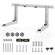 Heavy-Duty Mini Split Wall Mounting Bracket w/Adjustable Crossbar & Levlers
