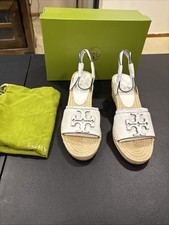 Tory Burch Ines Espadrille Wedge In Perfect Black Women's Size US 7.5 150744 