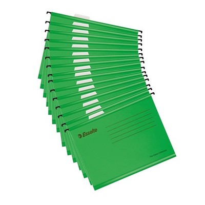 Esselte A4 Hängeregister 15er-Set recycelter Karton grün Büro/Schule/Home
