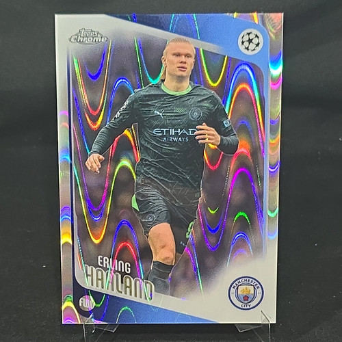 Topps Chrome UEFA Club Competitions 2025-26 Erling Haaland #181 RayWave