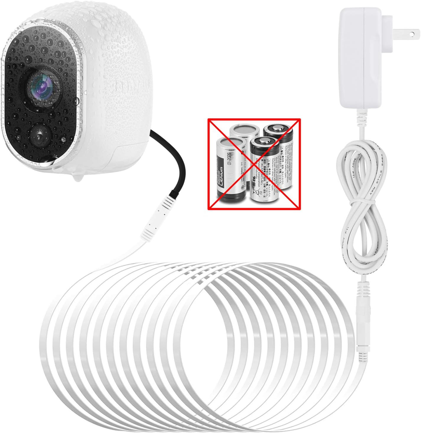 Compatible With Arlo (replace Cr123a), With 25feet/7.5m Weat