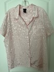 SECRET TREASURES PINK SATIN FLORAL SLEEPWEAR 2 PIECE SZ XL — photo 2
