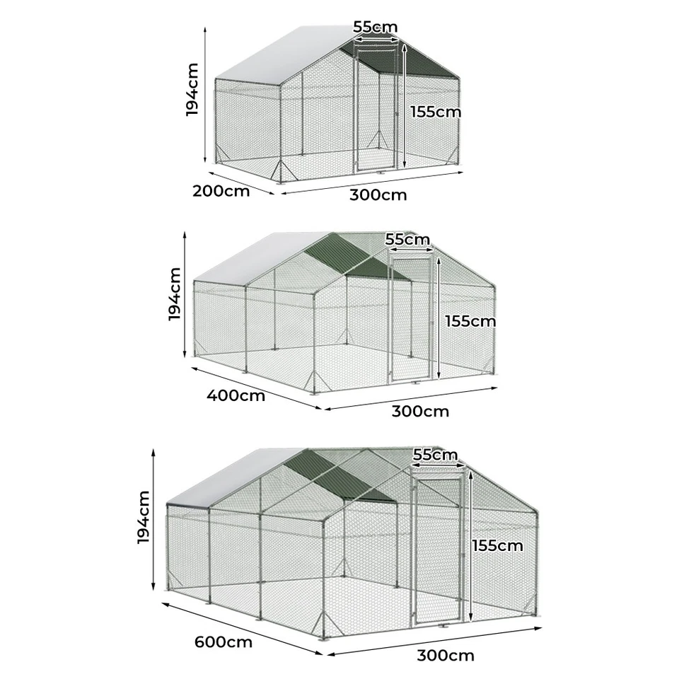 Pawz Chicken Coop Extra Large Walk in Hen Cage Rabbit Hutch Ferret House Cover - image 2 of 4