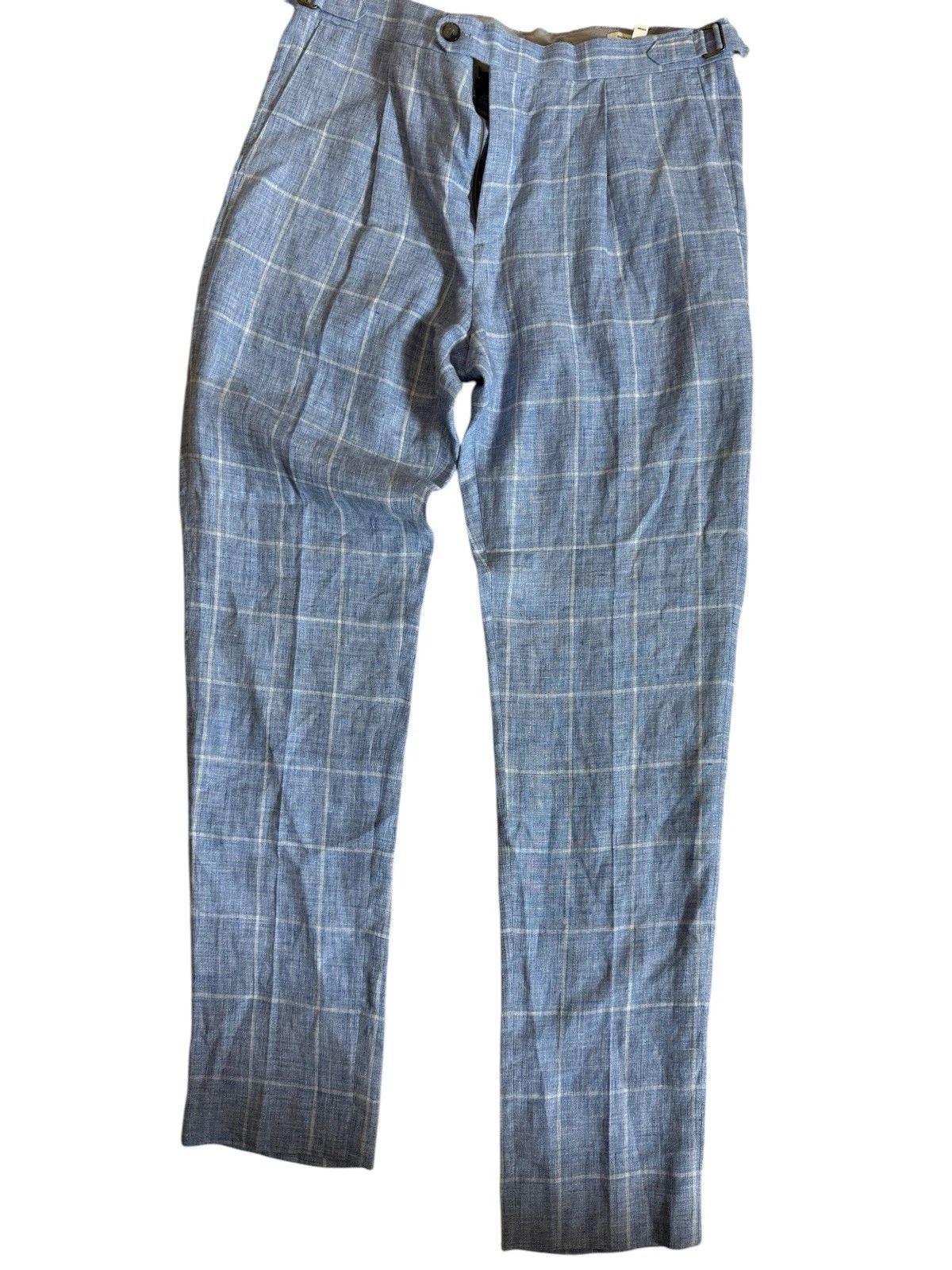 Pantalon Banana Republic tailleur slim bleu clair lin 34 LONG MI RIDE