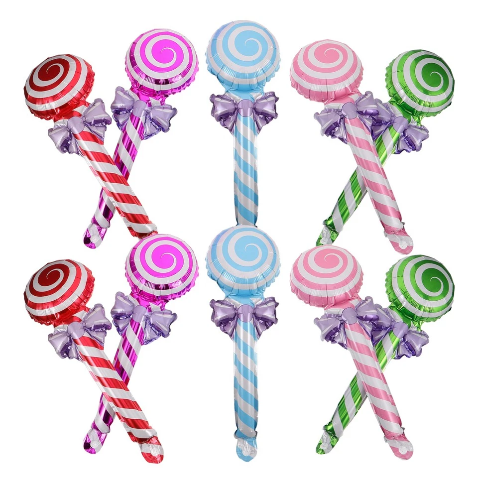 50 Pcs Inflatable Lollipop Big Prop Candy Birthday Party Decorations