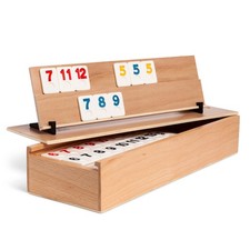 WOODTASTIC Rummy Wooden Game Board Game Made of Solid Beech Wood with 106 Rob...