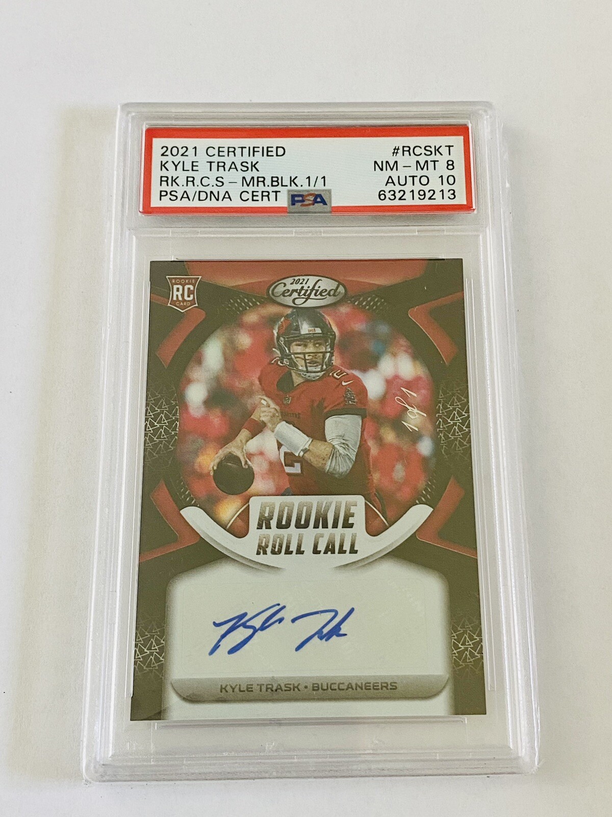 Kyle Trask Panini Certified Rookie Roll Call Signatures #RCSKT Mirror Blue