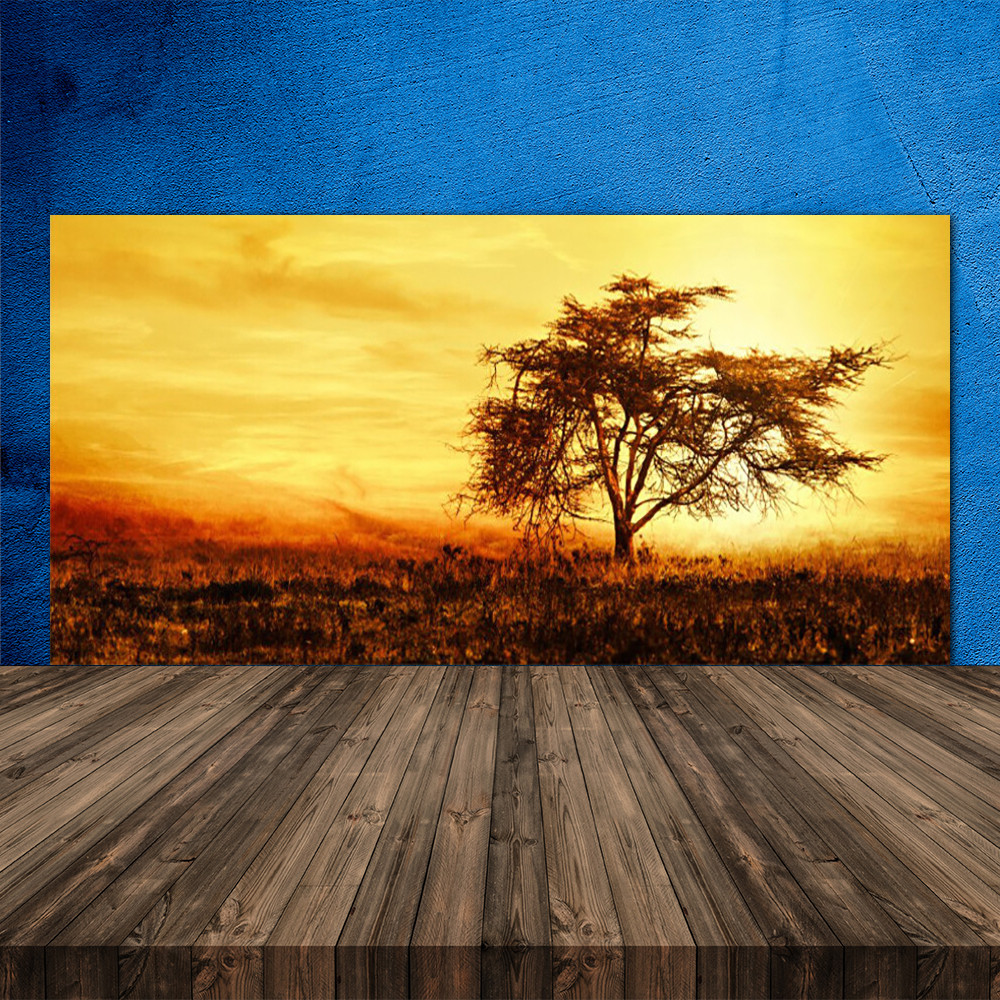 Crédence de cuisine en verre motif forêt 120x60 pour une ambiance scandinave