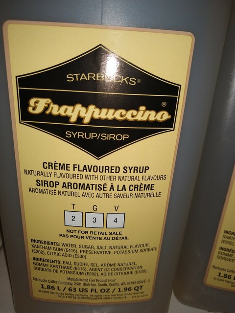 starbucks creme flavored syrup
