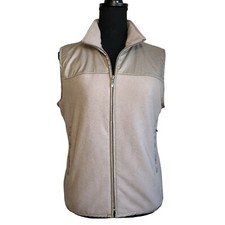 Nike Golf Women&rsquo;s Taupe Beige Therma Fit Fleece Golf Vest Size Medium 8-10