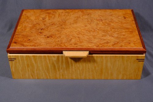 Large Handmade Wooden Jewelry Box 14"