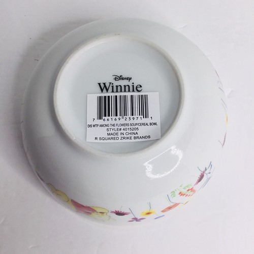 4 cuencos de sopa o cereal borde dorado Disney Winnie The Pooh y lechón florales nuevos - Imagen 10 de 14