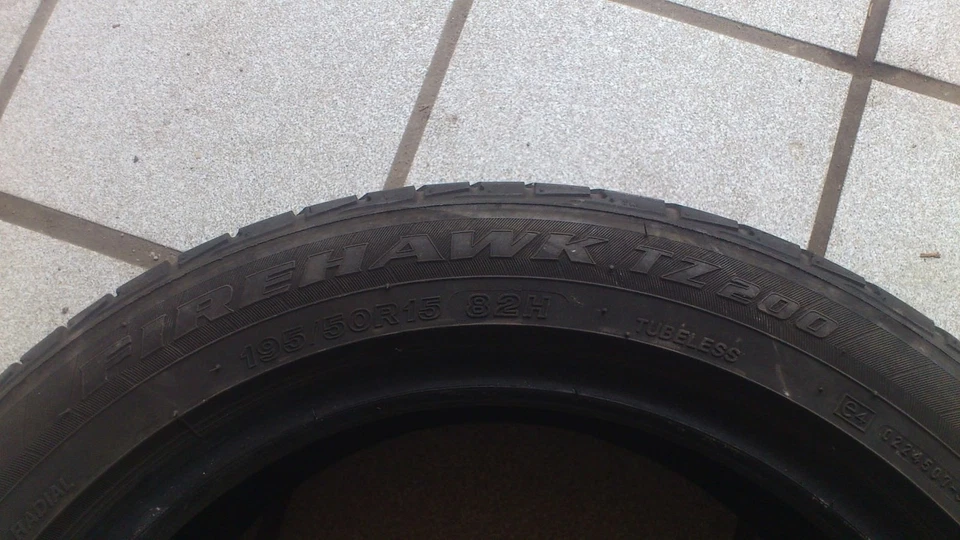 1x Sommer Reifen FIRESTONE Firehawk TZ 200 195/50R15 82 H 5.5-6mm - Bild 3 von 4