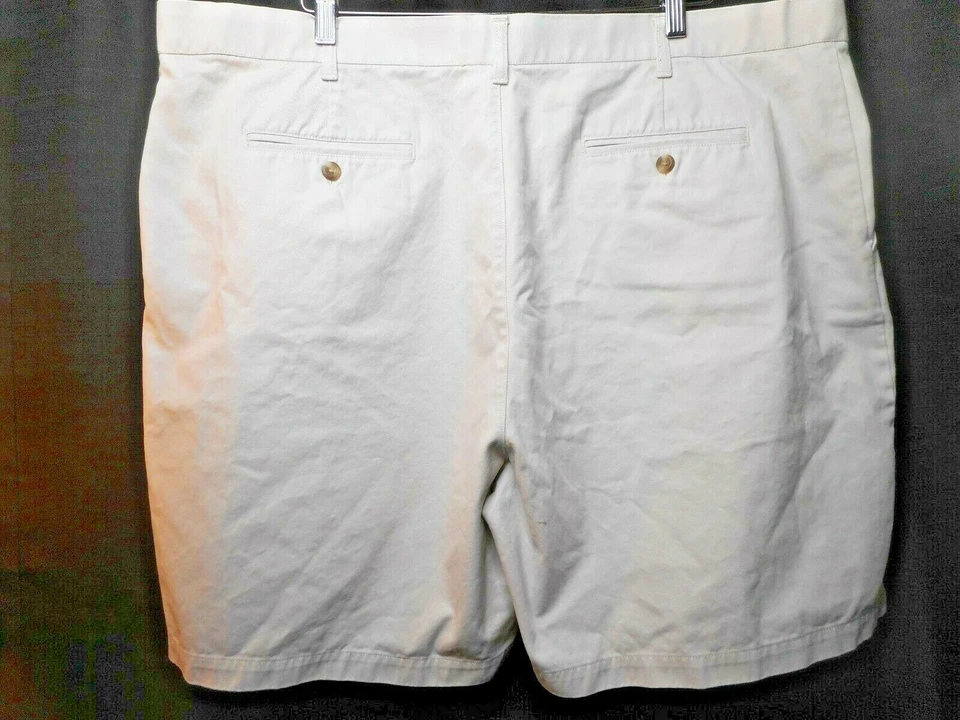 Pantalones Cortos Chinos Croft & Barrow Para Hombre 44 Beige Frente Plano 4 Bolsillos Algodón (42x7.25  Foto 3 de 4