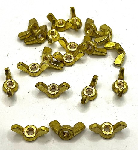 1928-36 Ford Brass Spark Plug Knurl Nuts 8-32 For Original Type Plugs Set Of 4