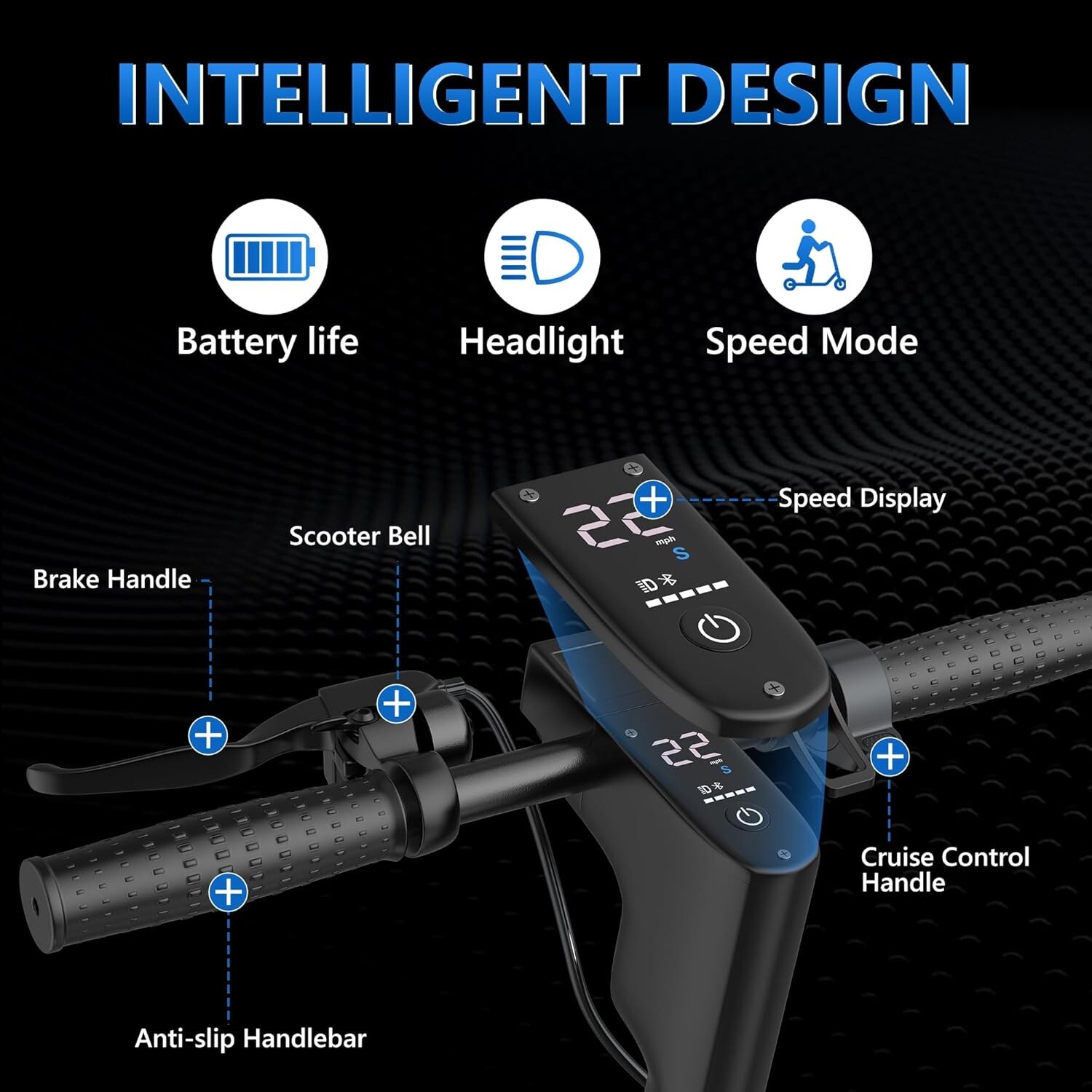 AOVOPRO ESMAX Electric Scooter - 500W Motor, 14.5AH Battery, 35km/h Top Speed, Dual Suspension - View #5