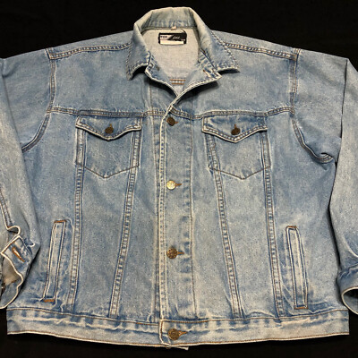 Vintage Taz Bugs Warner Bros Denim Jean Jacket Hip Hop Large Top