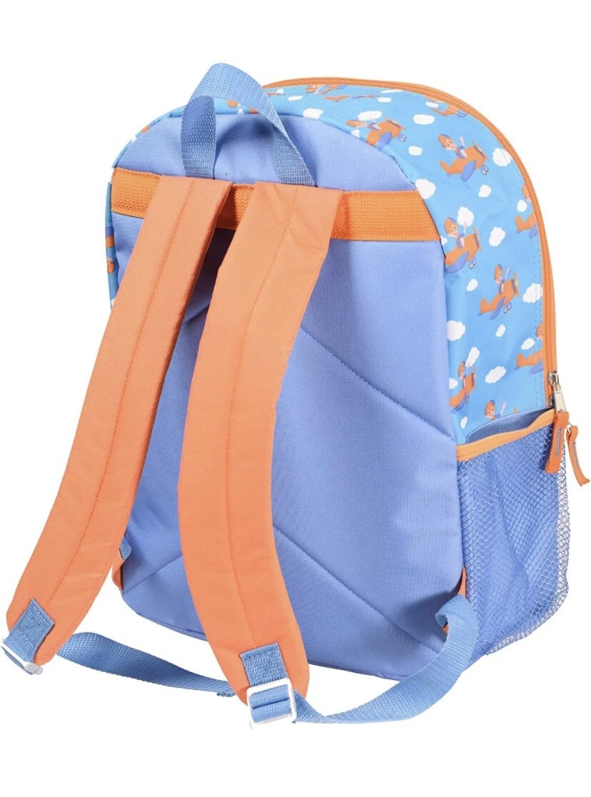 Bluey Girls & Boys Toddler 4 Piece Backpack Set for Kindergarten School Bag  with Front Zip Pocket Mesh Side Pockets Insulated Lunch Box Water Bottle  and Squish Ball Dangle