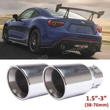 2PCS For Subaru BRZ Car Exhaust Pipe Tip Rear Tail Throat Muffler Tailpipe