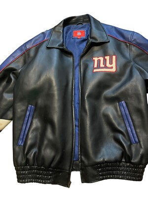 DEFECTIVE Vintage Official NFL  York Giants Genuine Leather Jacket Size  G3D