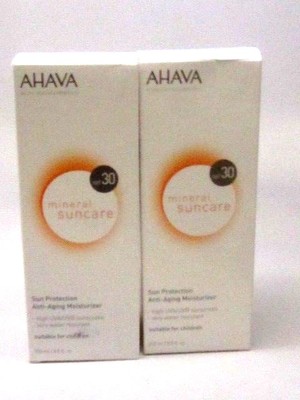 AHAVA Mineral  Sun Protection Anti-Aging Moisturizer SPF 30 8.5 oz.BOXED LOT OF2