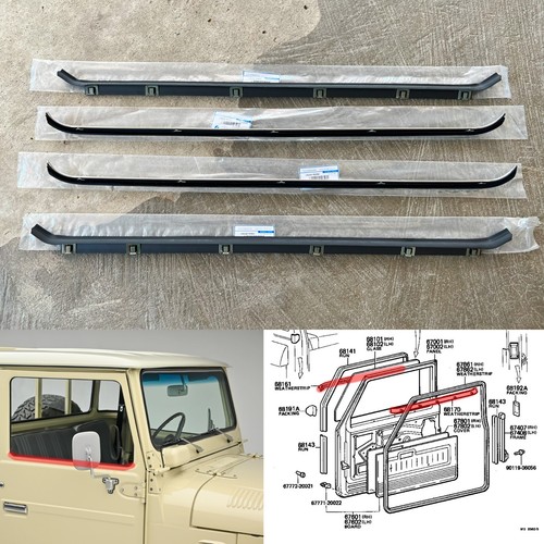 Joint De Porte Avant Pour Toyota Land Cruiser FJ40 FJ45 BJ40 - Coupe-froid Caoutchouc Noir (1975-1984)