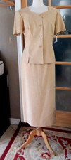 Vintage Sag Harbor Skirt Set Embroidered Top Pencil Midi Sz 14 Beauty NWT Lovely