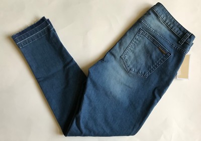 $120 NWT Womens Michael Kors Logo Izzy Skinny Jeans Basic Vintage Blue Wash 6