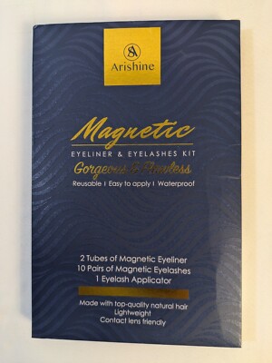 Arishine Magnetic Eyelashes Kit 10 pair  Georgeous & Physians Formula Eyeliner 