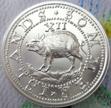 2 oz. SOMMER ISLANDS TWELVE PENCE coin tribute thick BU rounds .999 fine silver 89.34 per troy oz