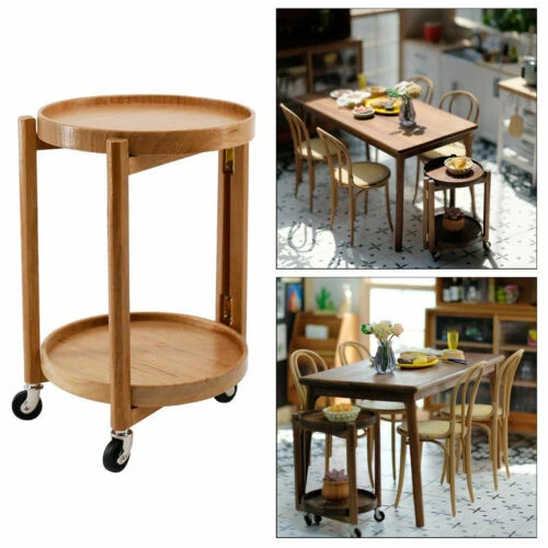Set Mobili In Miniatura Predolo Scala 1:6 | Tavolo E 2 Sedie In Legno Stile Moderno | Per Case Delle Bambole