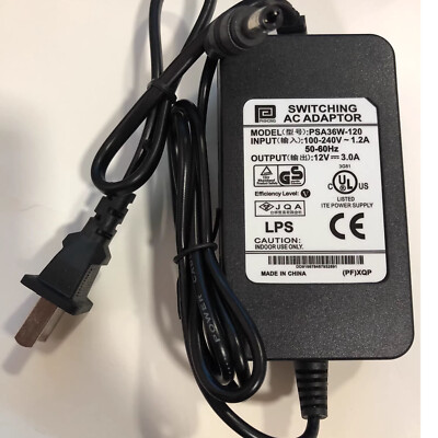 Phihong PSA36W-120 12V 3A 36W 5.5*2.5mm AC Adapter Charger