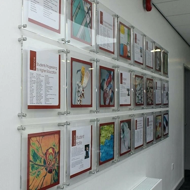 ANY SIZE Acrylic Frame - Modern Standoff Wall Frame - USA Made in Chicago, IL! - Image 4 of 4