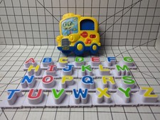 Leap Frog Fridge Phonics Magnetic Alphabet School Bus W/Letters - Tested