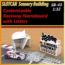 Slotcar Scenery Customizable Raceway Nameboard with Letters Scalextric, Carrera