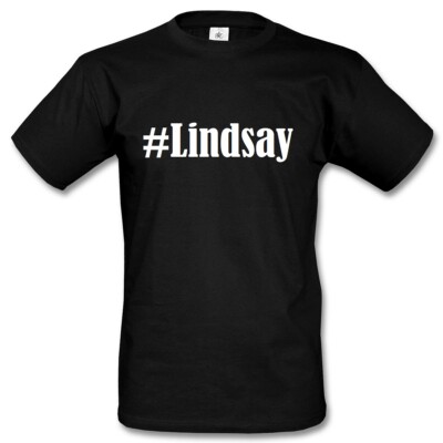 T-Shirt #Lindsay Hashtag Raute für Damen Herren und Kinder