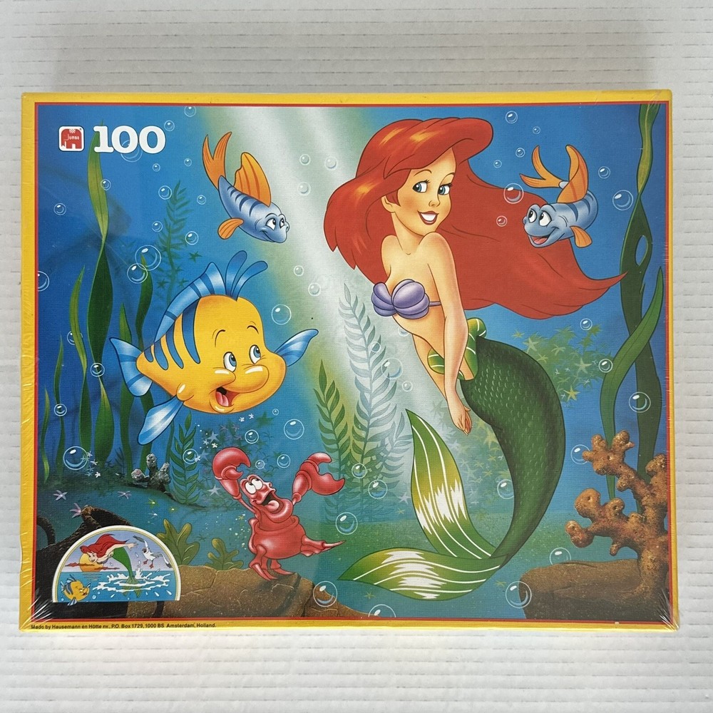 VTG Disney The Little Mermaid Jigsaw Puzzle -Jumbo Games Hausemann & Hotte- NEW