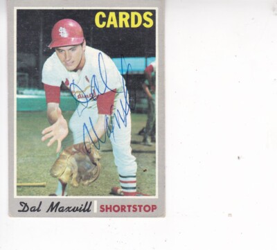 1970 Topps #503 Dal Maxvill St Louis Cardinals Signed Autographed -