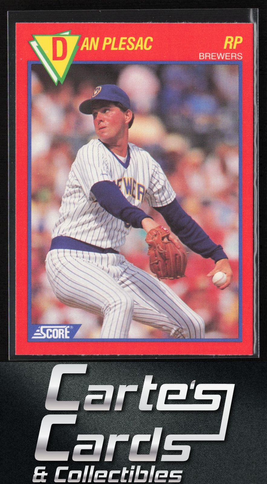 Dan Plesac 1989 Score Baseball's 100 Hottest Players #32 Milwaukee Brewers