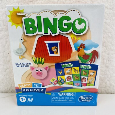 Farm Hasbro Hasbro Gaming Bingo Game Farm Animals 2020 Ready Set Discover! Brand ...