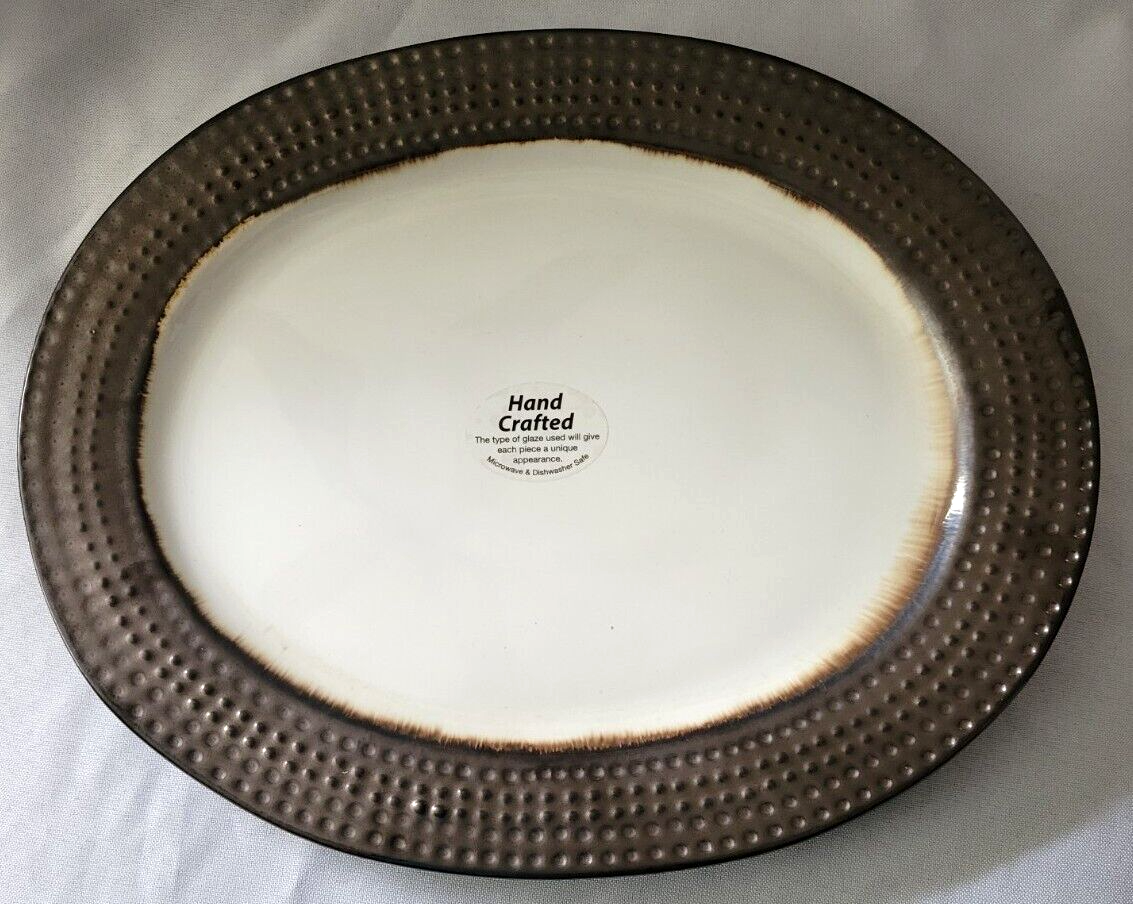 MIKASA GOURMET BASICS AVERY OVAL SERVING PLATTER 13