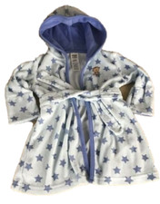 Carter's Child Of Mine Baby Bathrobe One Size Monkey Stars Pattern Unisex